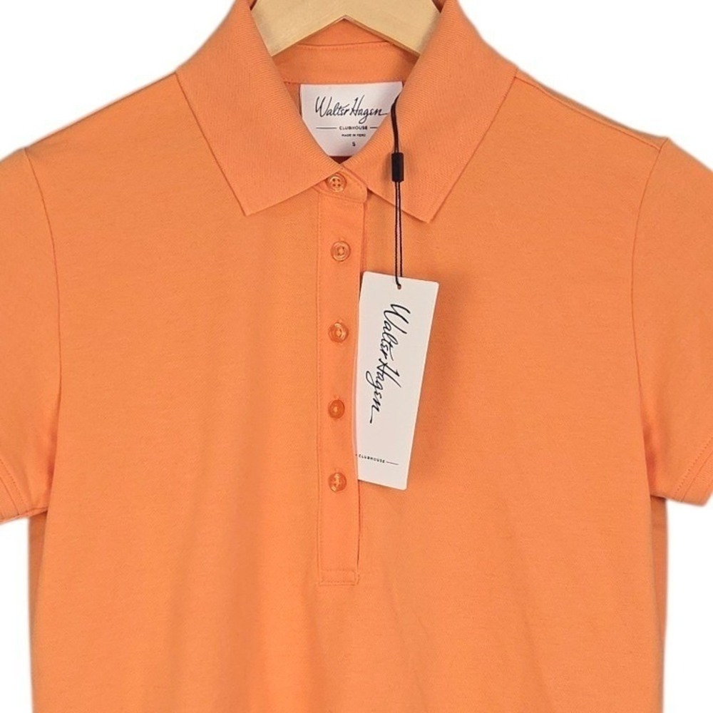 Walter Hagen‎ Golf Polo Womens Small Orange Shirt Performance Stretch Tennis NWT